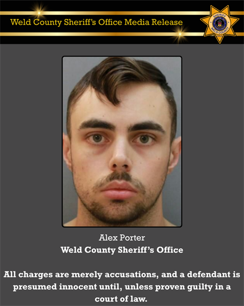 Weld County Sheriff's Office mugshot Alex Porter