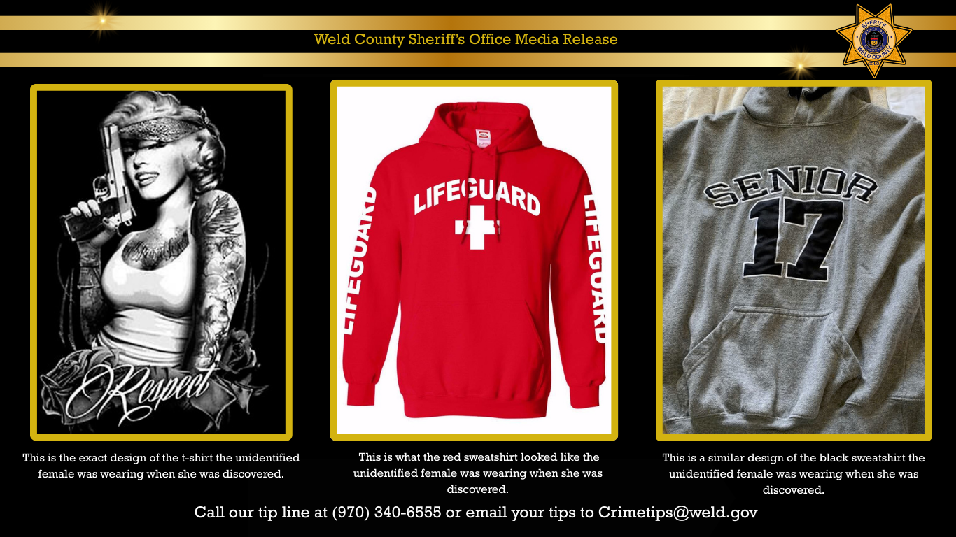 Clothing items Jane Doe 2022 was wearing at the time of her discovery.